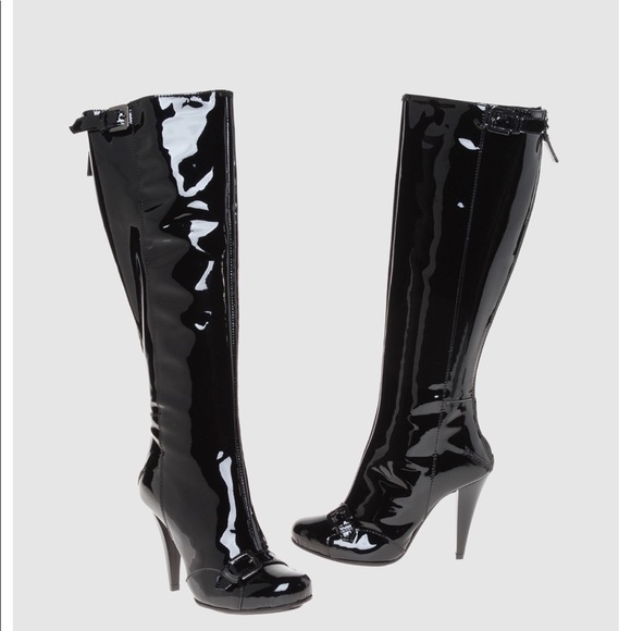 Costume National C'N'C Patent Leather Boots SZ 7 - Picture 1 of 6